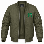 Men's Manhattan Bomber Jacket | Color: Army Green | Front