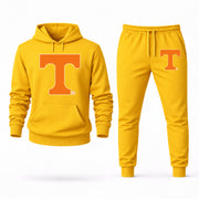 Men's Tennessee Hoodie Joggers Set - Yellow digital placement mockup