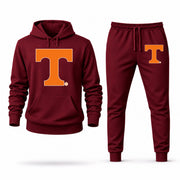 Men's Tennessee Hoodie Joggers Set - Burgundy digital placement mockup
