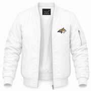 Men's Montana State Bomber Jacket | Color: White | Front