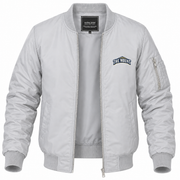 Men's Mount St. Mary's Bomber Jacket | Color: Grey | Front