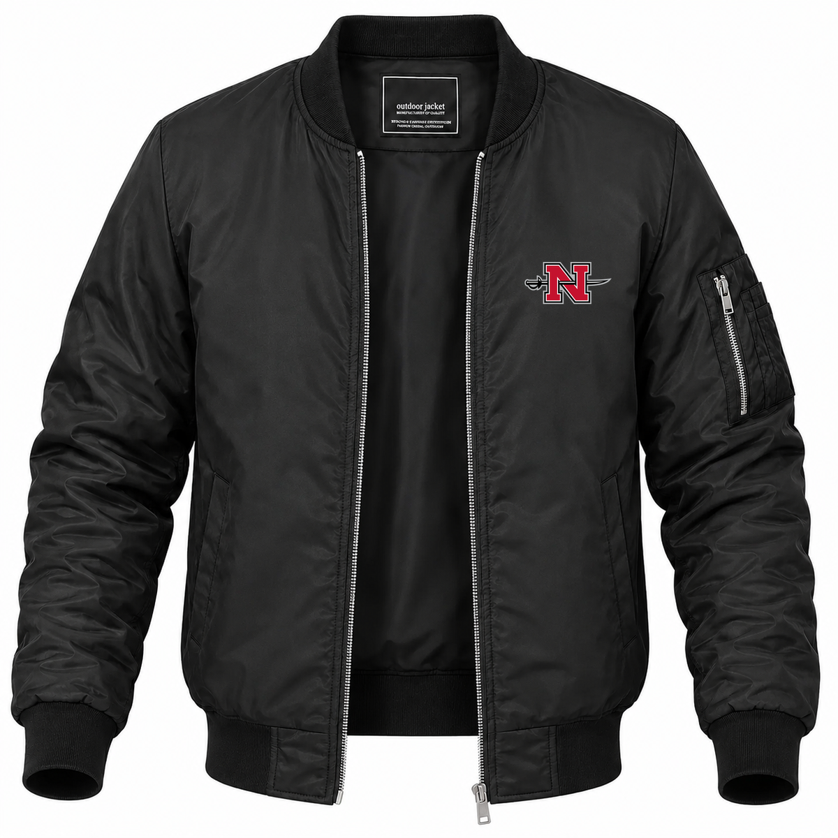 Men's Nicholls Bomber Jacket | Color: Black | Front