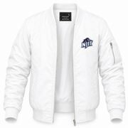 Men's NJIT Bomber Jacket | Color: White | Front