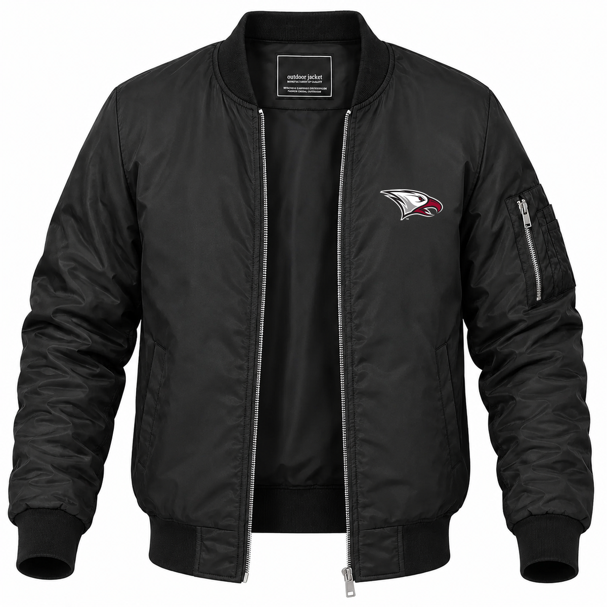 Men's North Carolina Central Bomber Jacket | Color: Black | Front
