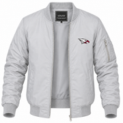 Men's North Carolina Central Bomber Jacket | Color: Grey | Front