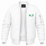 Men's North Dakota Bomber Jacket | Color: White | Front