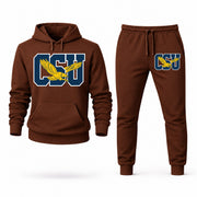 Coppin State hoodie joggers set — Brown