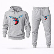 Delaware State hoodie joggers set — Grey