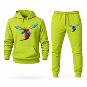 Delaware State hoodie joggers set — Lime Green