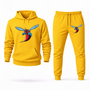 Delaware State hoodie joggers set — Yellow