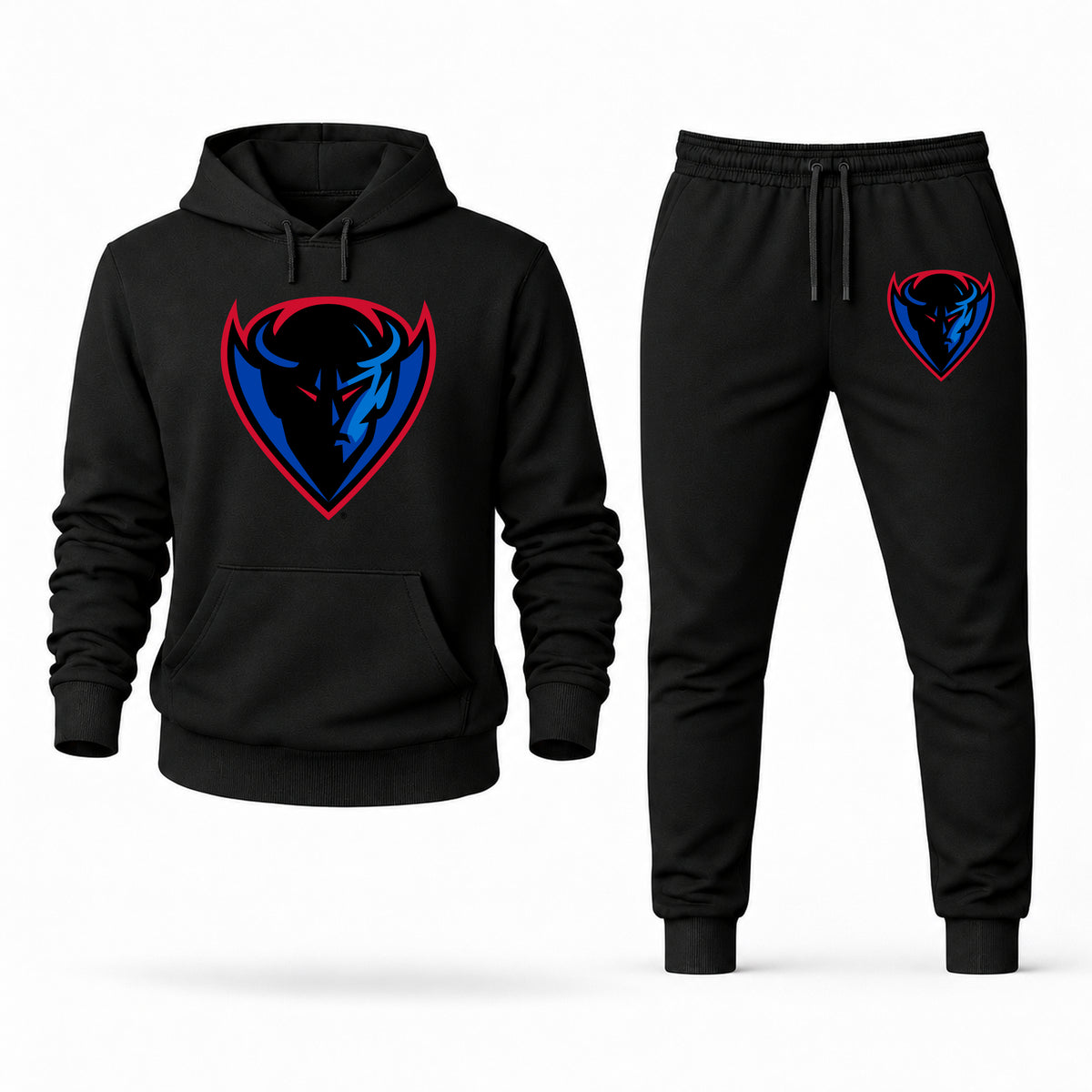 DePaul hoodie joggers set — Black