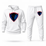 DePaul hoodie joggers set — White