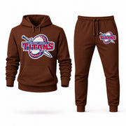 Detroit Mercy hoodie joggers set — Brown