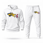 Drexel hoodie joggers set — White