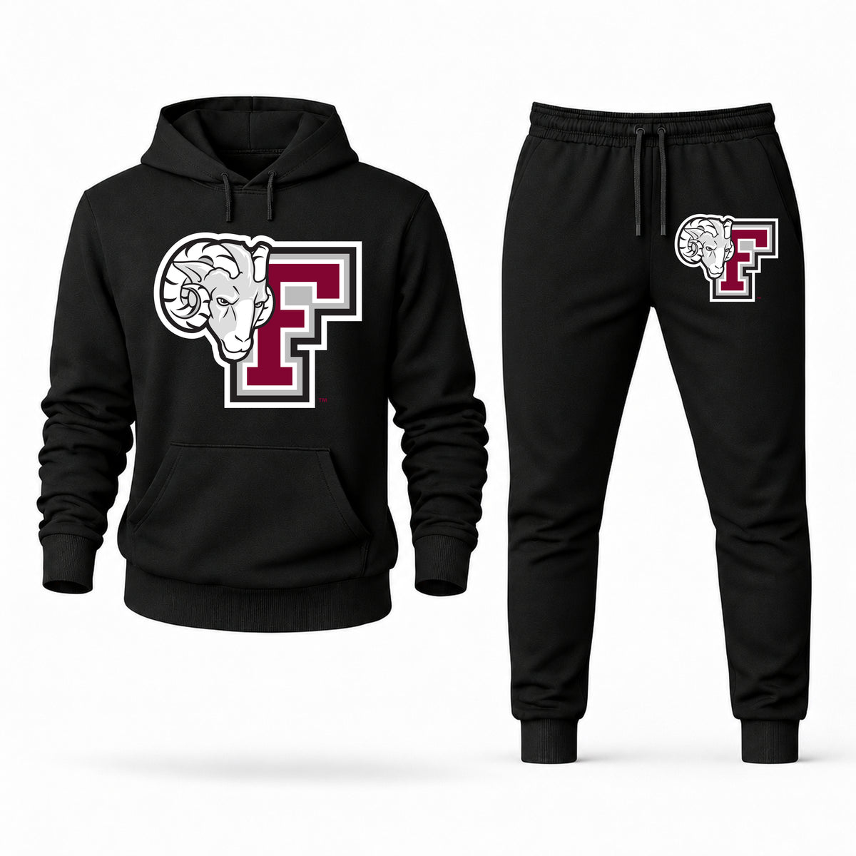 Fordham hoodie joggers set — Black