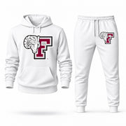 Fordham hoodie joggers set — White