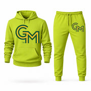 George Mason hoodie joggers set — Lime Green