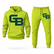 Green Bay hoodie joggers set — Lime Green