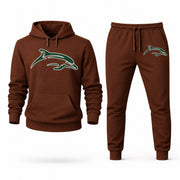 Le Moyne hoodie joggers set — Brown
