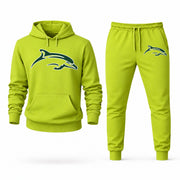 Le Moyne hoodie joggers set — Lime Green