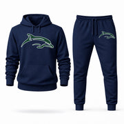 Le Moyne hoodie joggers set — Navy