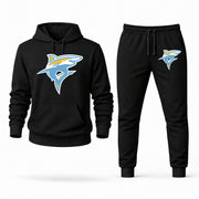 Long Island hoodie joggers set — Black