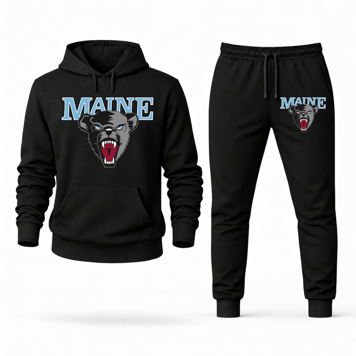 Maine hoodie joggers set — Black