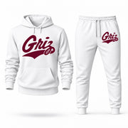 Montana hoodie joggers set — White
