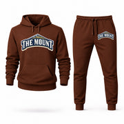 Mount St. Mary's hoodie joggers set — Brown