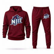 NJIT hoodie joggers set — Burgundy