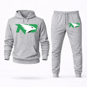 North Dakota hoodie joggers set — Grey