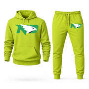 North Dakota hoodie joggers set — Lime Green