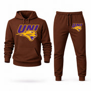Northern Iowa hoodie joggers set — Brown