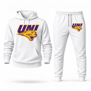 Northern Iowa hoodie joggers set — White