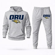 Oral Roberts hoodie joggers set — Grey
