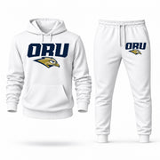 Oral Roberts hoodie joggers set — White