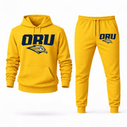 Oral Roberts hoodie joggers set — Yellow