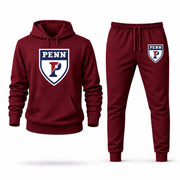Penn hoodie joggers set — Burgundy