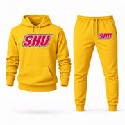 Sacred Heart hoodie joggers set — Yellow