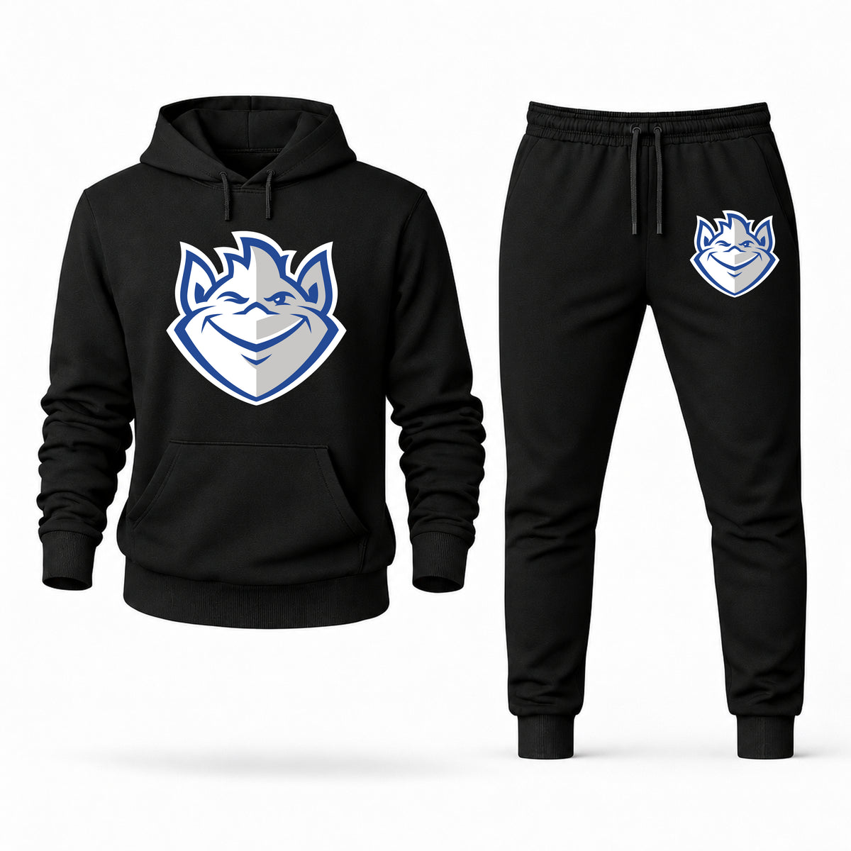 Saint Louis hoodie joggers set — Black