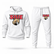 SIUE hoodie joggers set — White