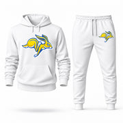 South Dakota State hoodie joggers set — White