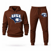 Southern Indiana hoodie joggers set — Brown