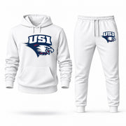 Southern Indiana hoodie joggers set — White