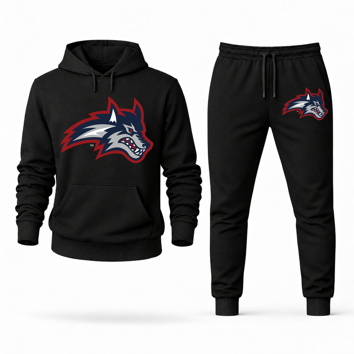 Stony Brook hoodie joggers set — Black