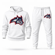 Stony Brook hoodie joggers set — White