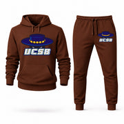 UC Santa Barbara hoodie joggers set — Brown