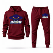 UC Santa Barbara hoodie joggers set — Burgundy