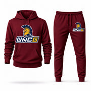 UNC Greensboro hoodie joggers set — Burgundy