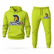 UNC Greensboro hoodie joggers set — Lime Green